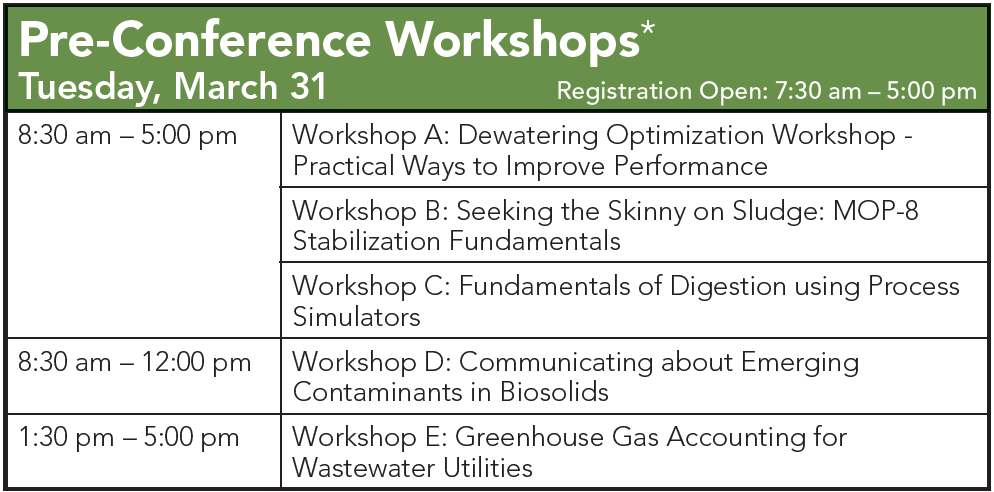 WEF Residuals and Biosolids Conference