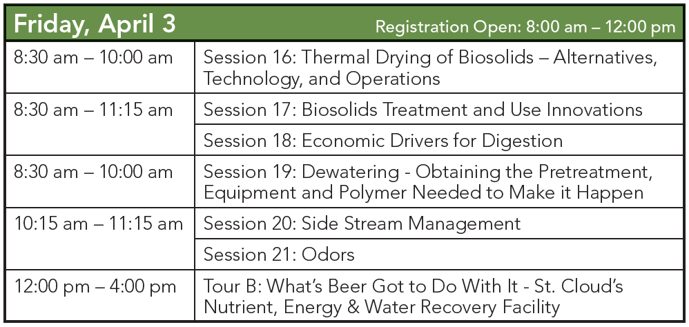 WEF Residuals and Biosolids Conference